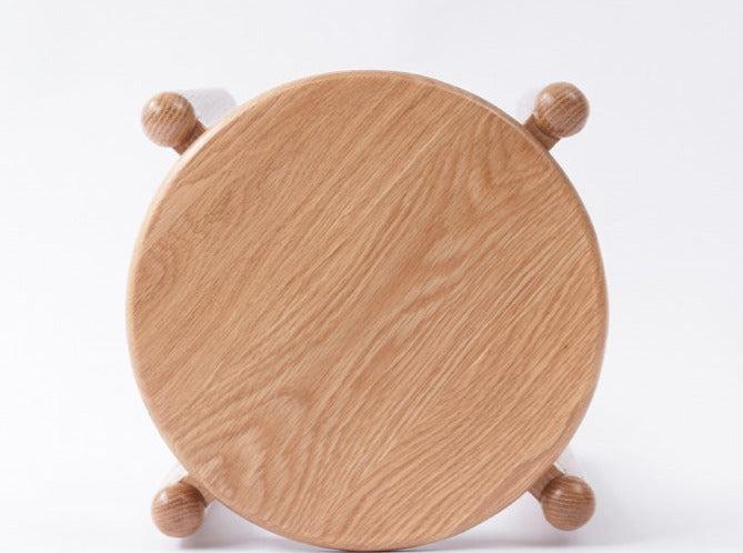 Premium Solid Wood Stackable Stool - Oak, Rubber, Ash, Cherry - Perfect for Home, Office, Kitchen & Outdoor Use