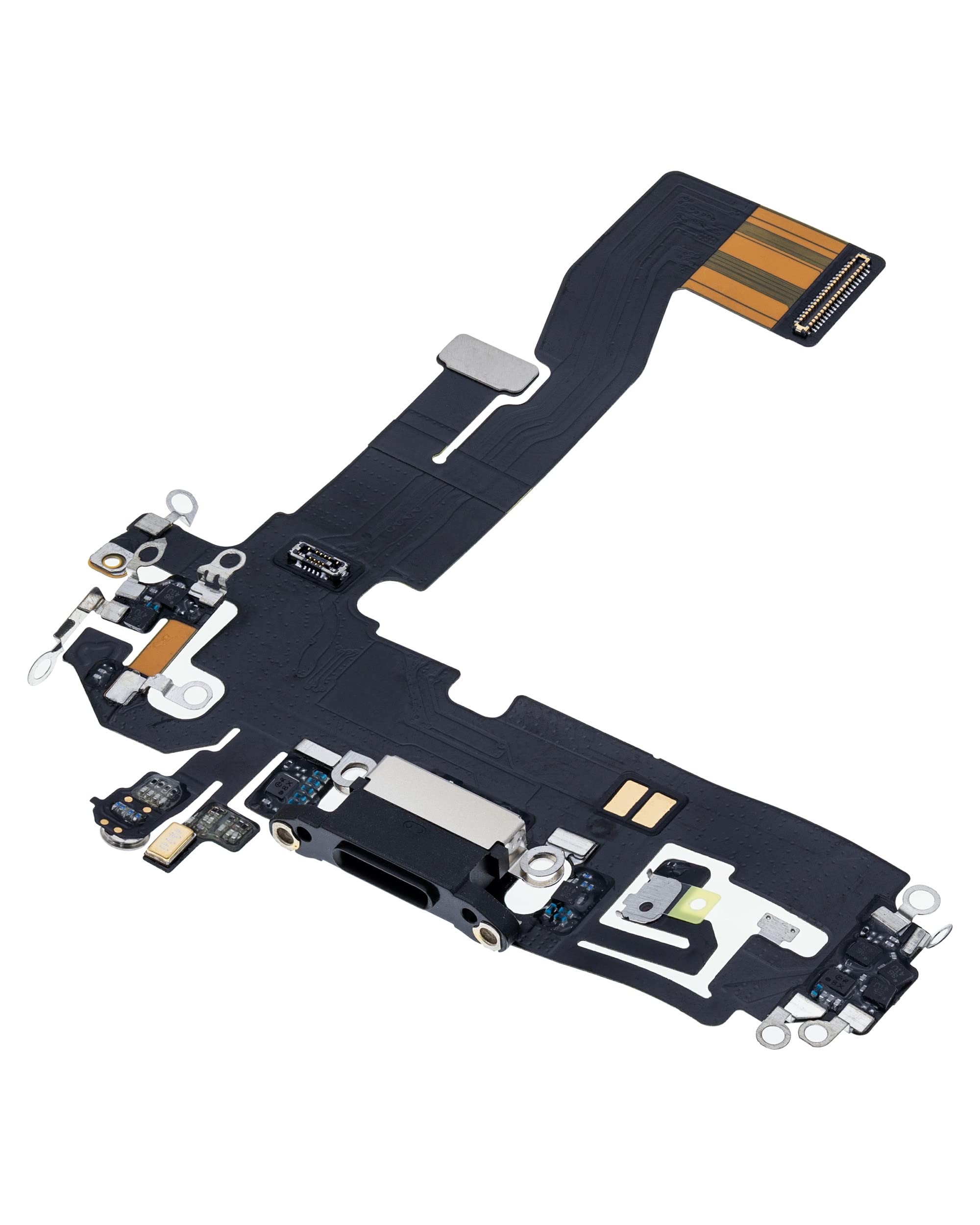 Original iPhone 12 & 12 Pro Charging Port Replacement - A2172 A2342 USB-C Flex Cable with Microphone (Black) | Fix Charging Issues & Audio Problems | Perfect for DIY Repairs & Phone Maintenance