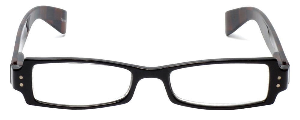 Calabria 763 Designer Reading Glasses for Men & Women - Retro Rectangular Eyeglasses with Soft Case | Fashionable Readers for Office, Reading & Daily Use
