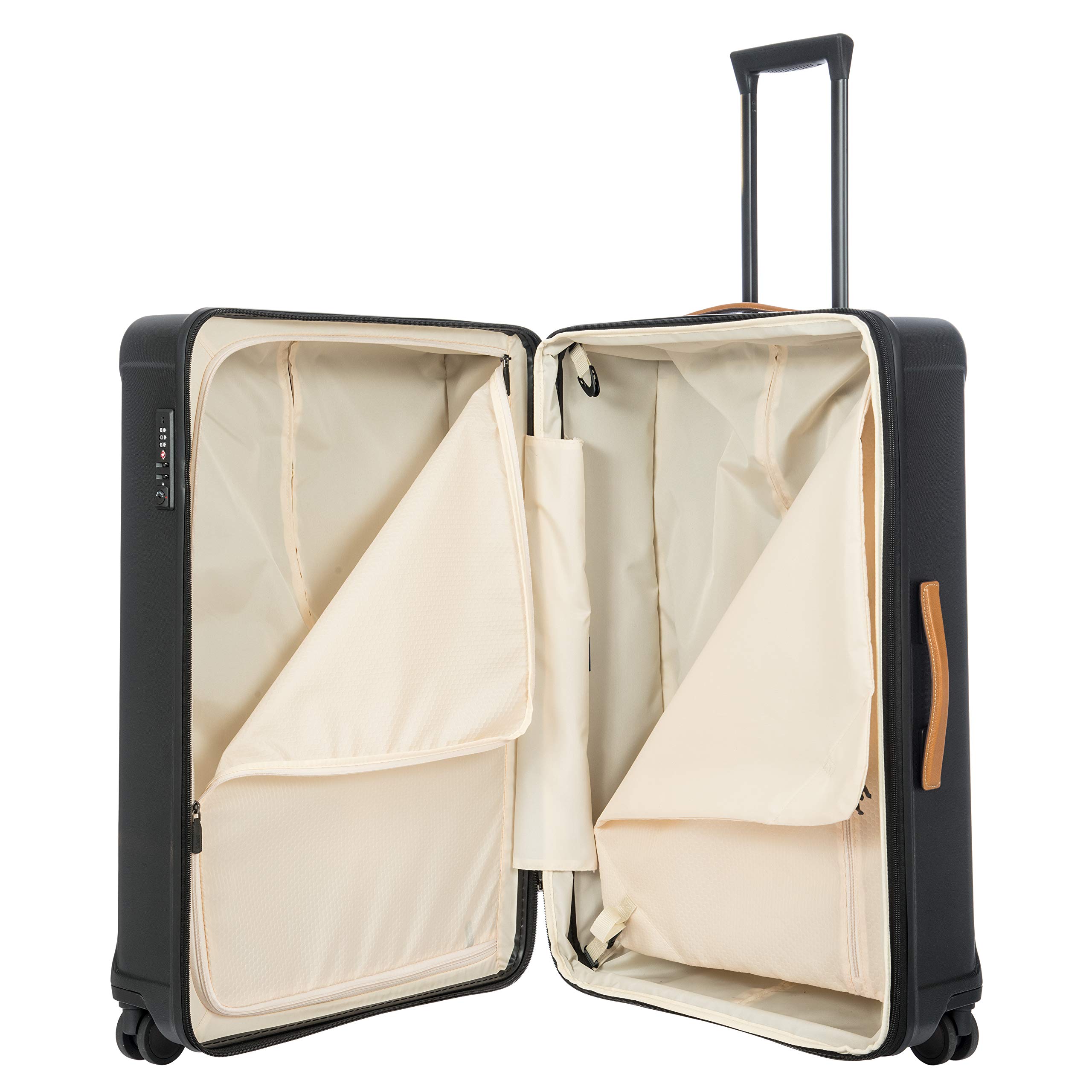 Bric's Capri 2.0 30-Inch Expandable Spinner Luggage - Lightweight Polycarbonate Carry-On Suitcase with 360° Wheels - Durable Matte Black Travel Bag for Business Trips & Vacations