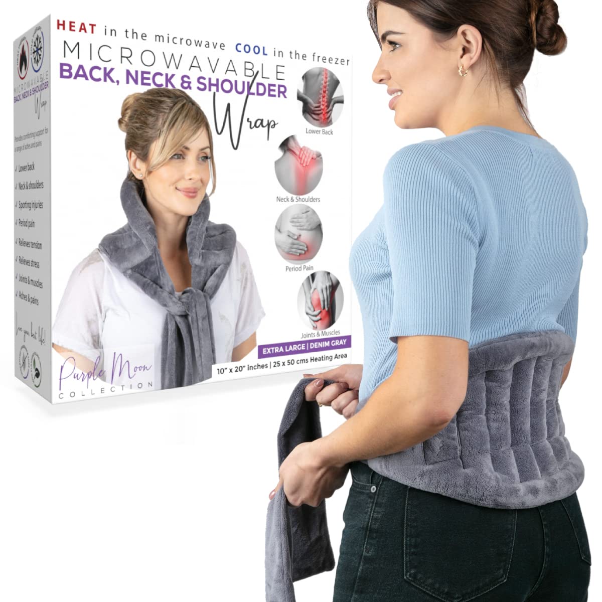 Microwave Heating Pad for Back Pain Relief - Moist Heat Therapy for Neck, Shoulders & Muscle Cramps | 71