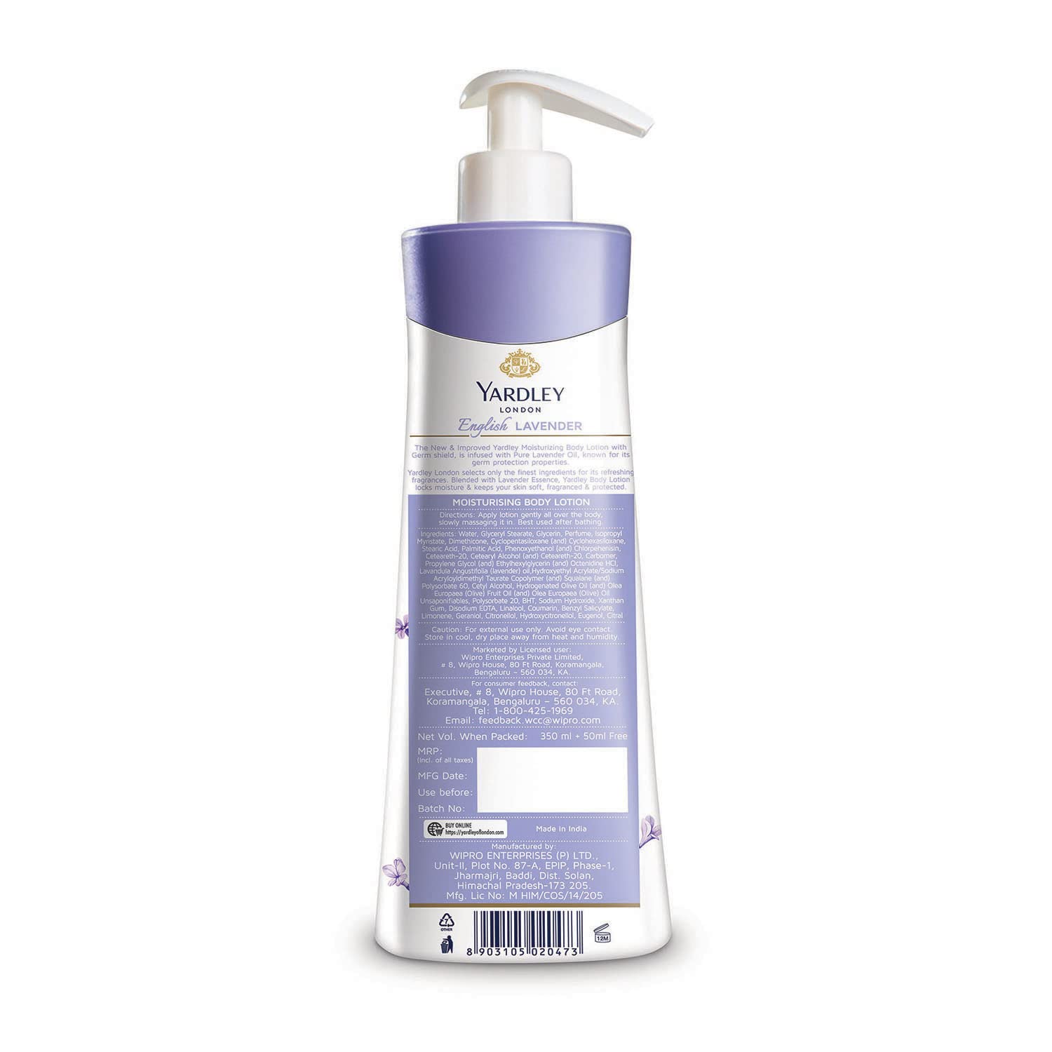 Yardley English Lavender Hand & Body Lotion for Women - 400ml (350ml + 50ml) & Yardley London English Lavender Luxury Soap Gift Set - 3 x 100g | Moisturizing & Relaxing Lavender Scent for Bath, Shower & Spa | Perfect for Dry Skin Care & Aromatherapy