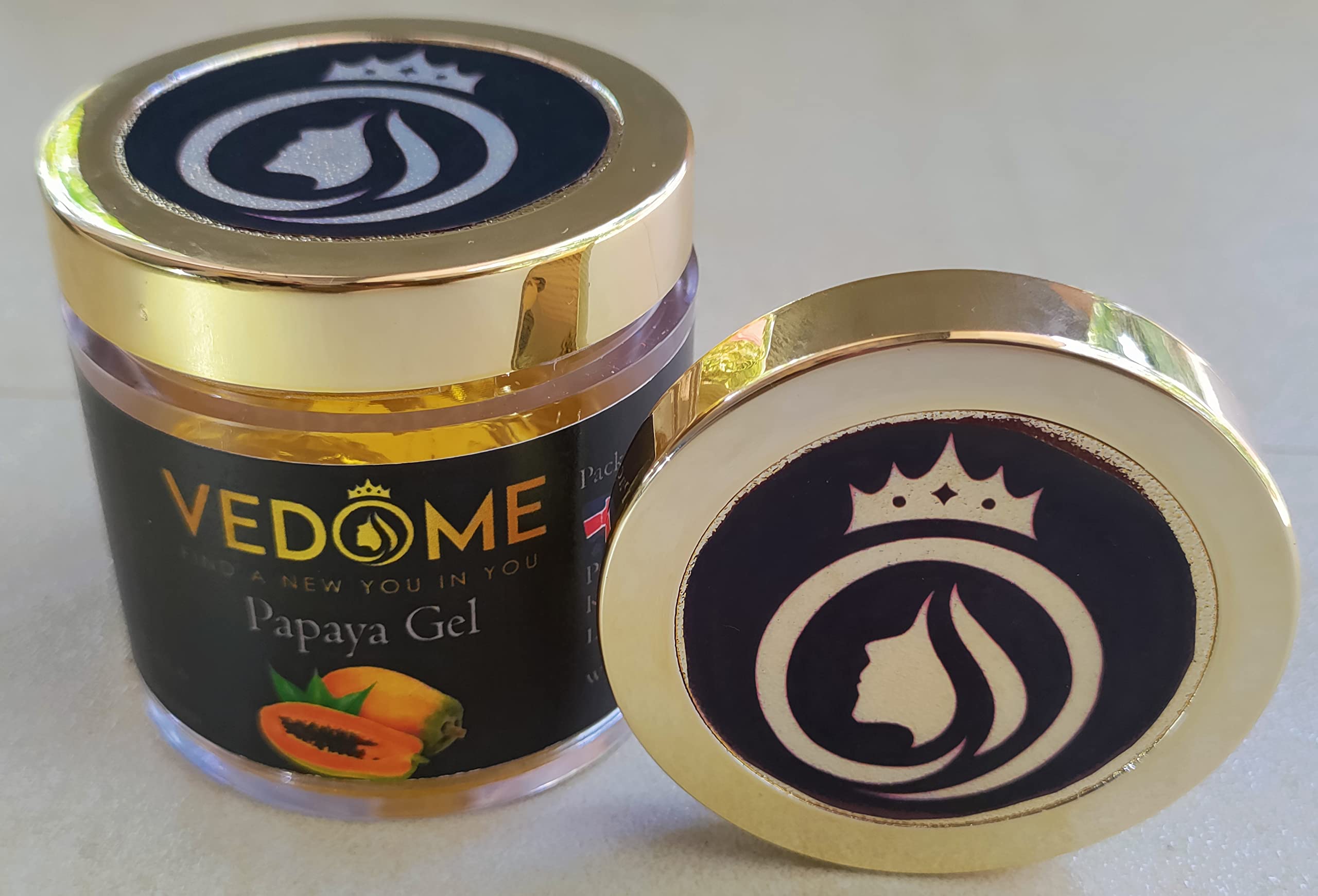 VEDOME Pure Natural Papaya Skin Gel with Vitamin C - Anti Pigmentation & Brightening Face Gel (150g) for Dark Spots, Acne Scars & Uneven Skin Tone | Best for Daily Skincare Routine & Night Treatment