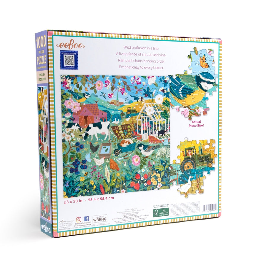 English Hedgerow 1000 Piece Jigsaw Puzzle - Challenging Landscape Puzzle for Adults & Puzzle Enthusiasts | Perfect for Family Game Night, Stress Relief & Home Decor