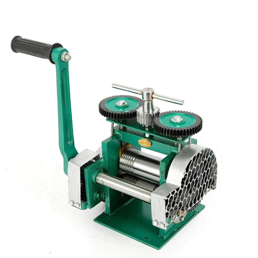 Jewelry Rolling Mill Machine - Manual Combination Rolling Mill for Metal Sheet, Wire & Flat Pressing - Jewelry Press & Tabletting Tool for DIY Jewelry Making - Perfect for Crafting Rings, Bracelets & Metal Art