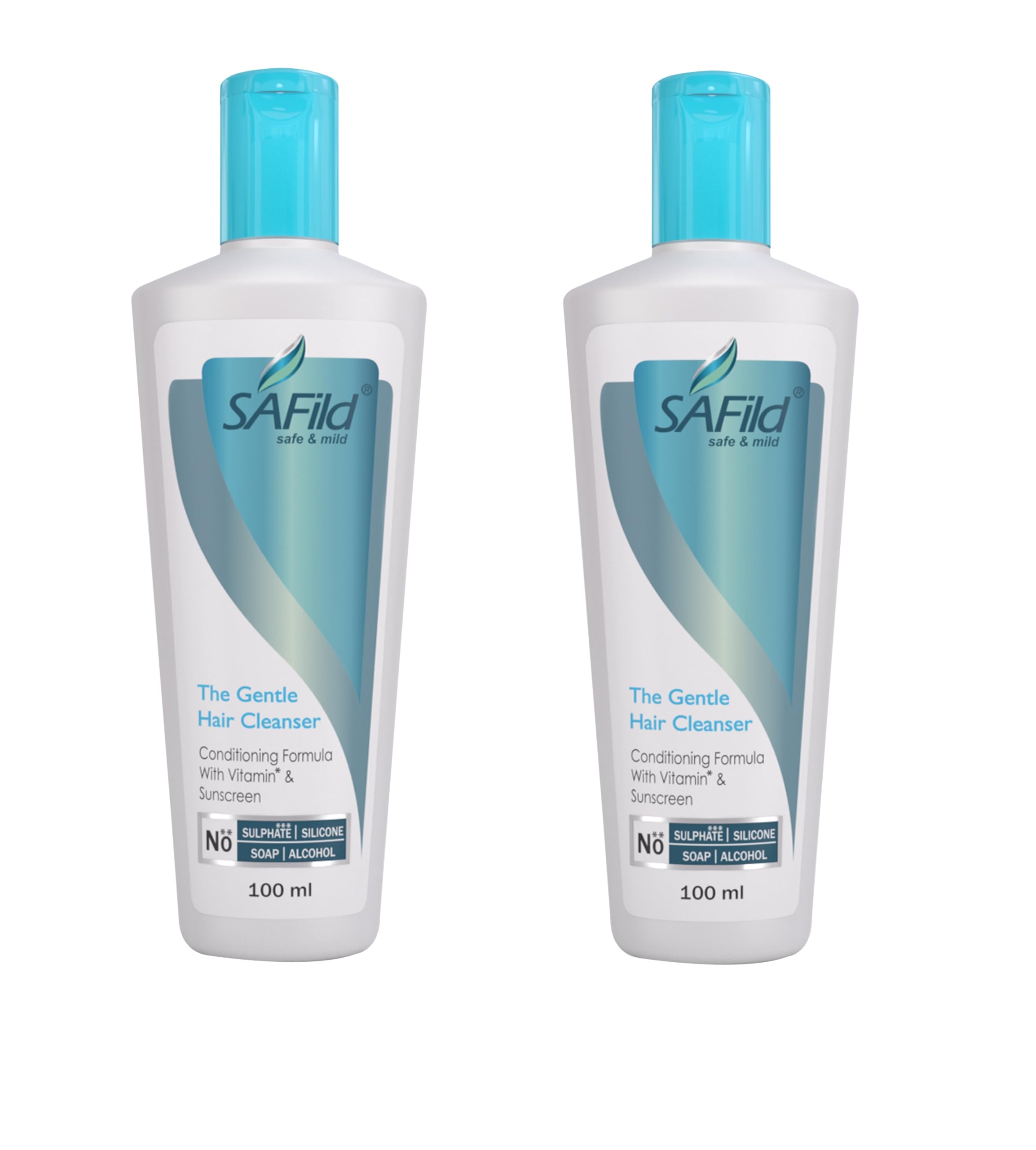 Safild 2-Pack Moisturizing Hair Shampoo for Women & Men - Nourishing Scalp Treatment to Reduce Hair Fall, Control Frizz & Dryness - 100ml Silky Smooth Hair Cleanser for Daily Use at Home or Salon