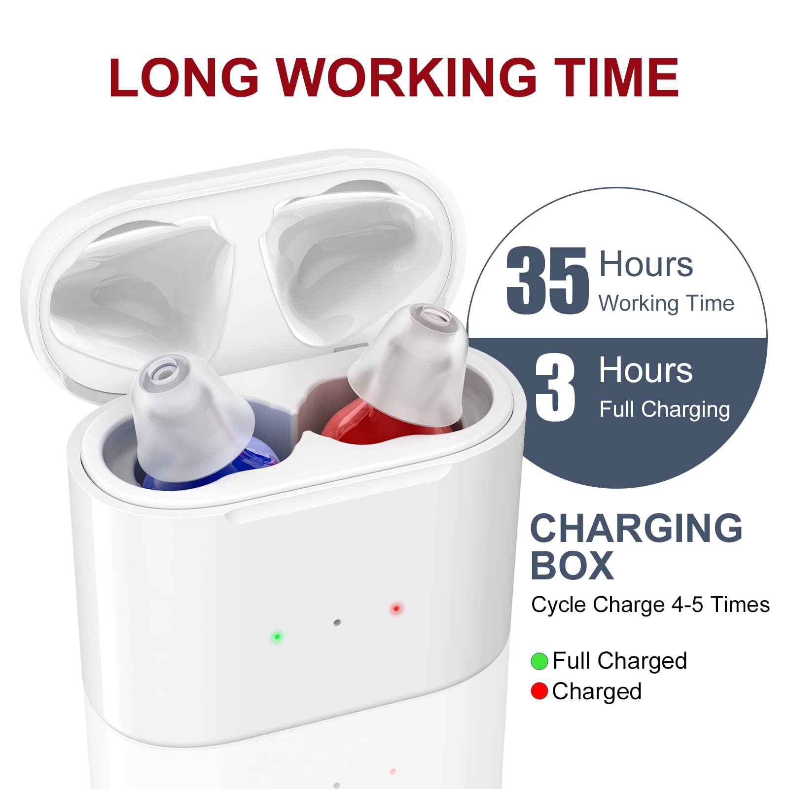 Rechargeable Hearing Amplifier with Noise Cancelling - Portable Sound Enhancer for Seniors & Adults - Perfect for TV Watching, Conversations, and Outdoor Activities