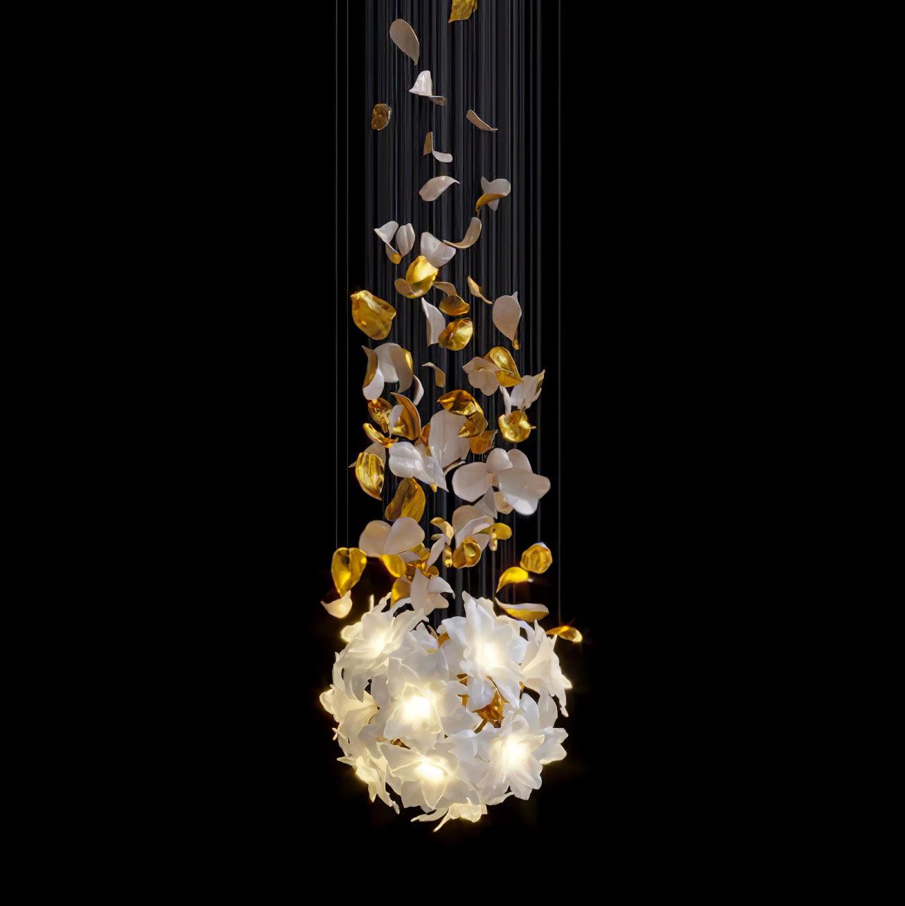 Flying Flowers Fluttering Chandelier - Elegant Butterfly Decor for Home & Wedding - Perfect for Bedroom, Nursery, and Party Decoration