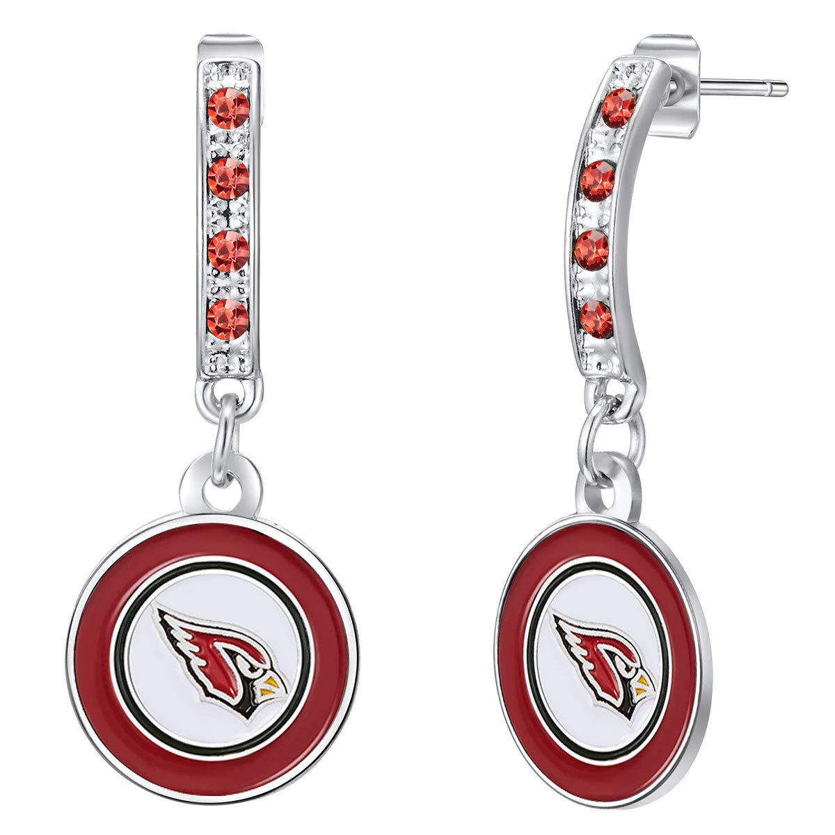 NFL Bar Post Earrings for Women & Girls - Stylish Sports Fan Jewelry, Perfect Birthday & Holiday Gifts - Great for Game Day, Parties & Everyday Wear
