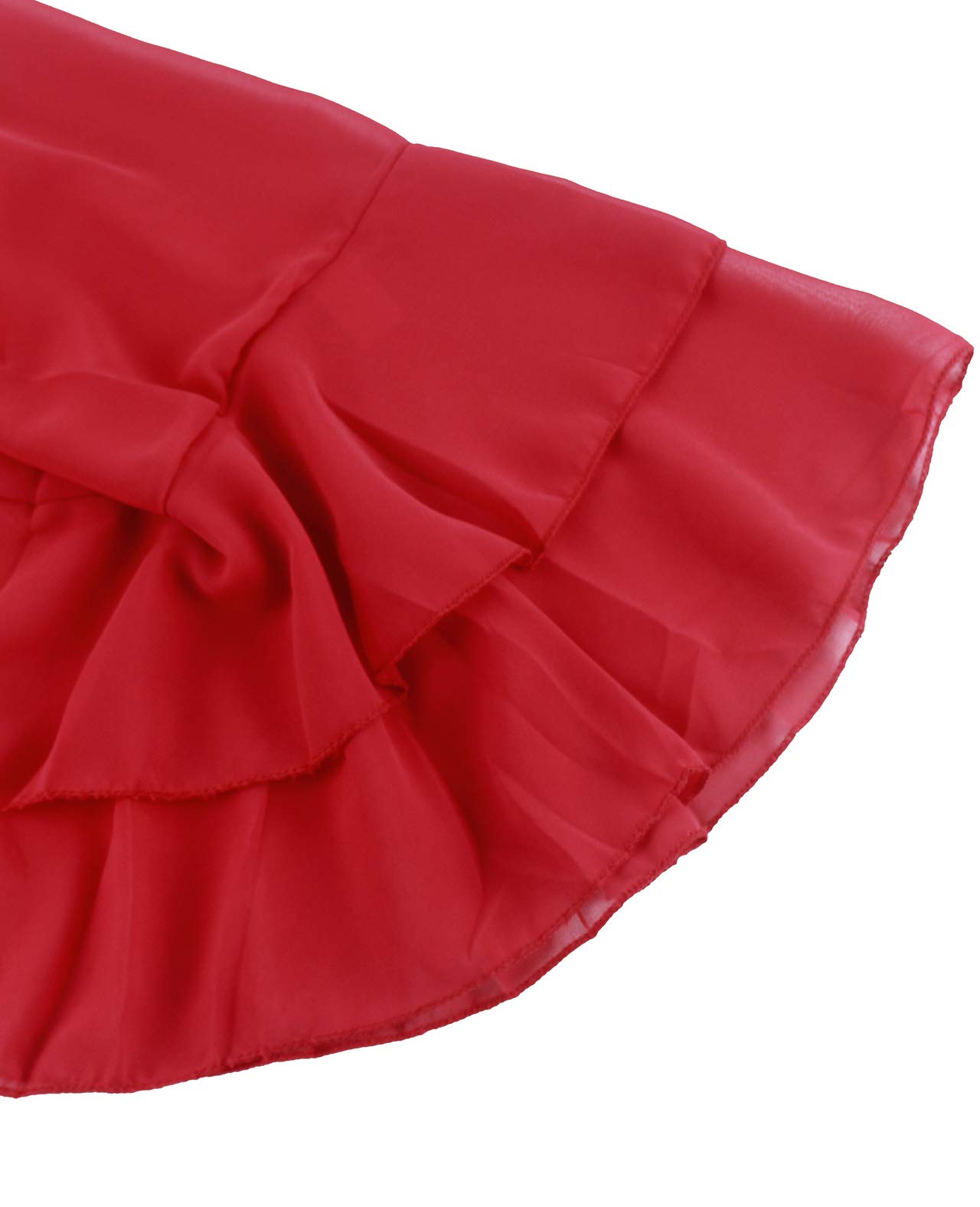 Women's Chiffon Ruffle Beach Cover Up - Lightweight Swimsuit Sarong Wrap Skirt Pareo for Pool, Vacation & Summer Outfits