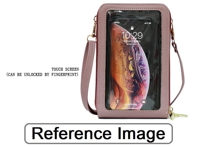 MOCA Women's Crossbody Sling Bag with Phone Holder - Touch Screen Wallet Purse for iPhone & Cards - Stylish Dark Blue Clutch for Daily Use, Travel & Shopping (SJ1211#P)