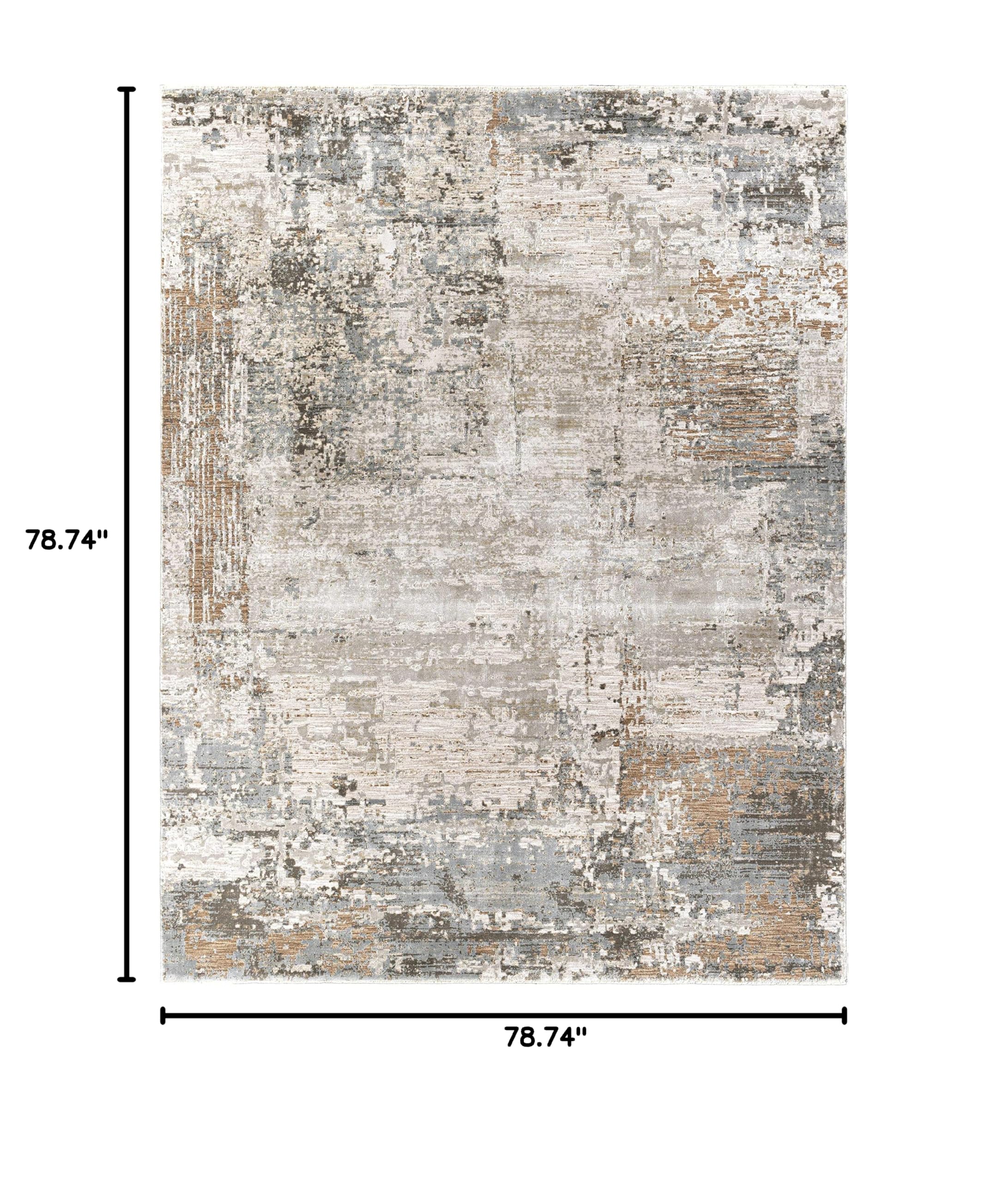 Hauteloom Kress Modern Abstract Area Rug - Round 6'7