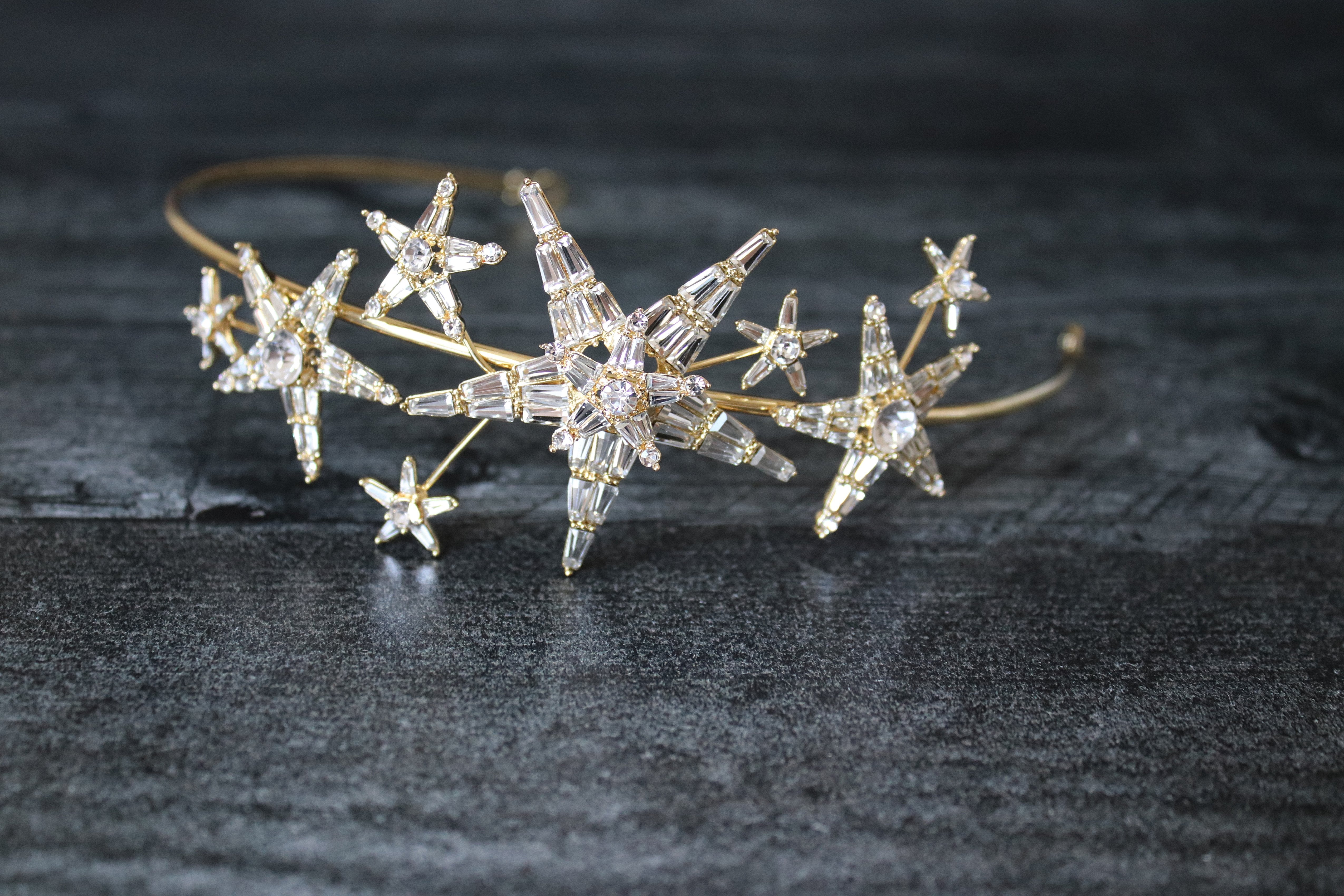 ASTARA Bejeweled Celestial Headpiece Tiara - Elegant Rhinestone Crown for Women | Perfect for Weddings, Prom, Pageants & Cosplay