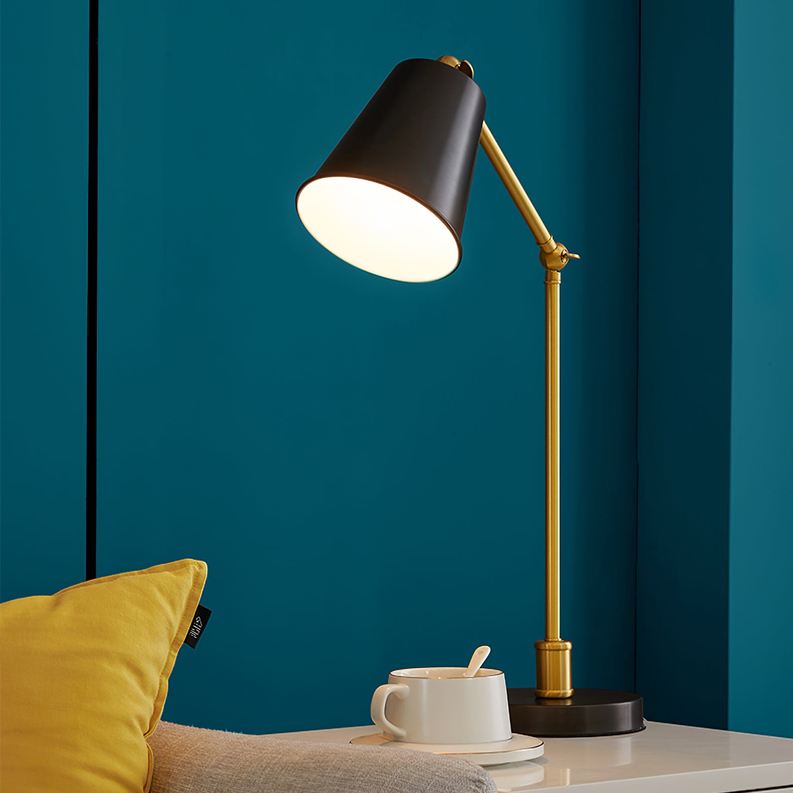 Epinal Table Lamp - Modern LED Nightstand Lamp with USB Port, Touch Control & Adjustable Brightness for Bedroom, Living Room, and Office Decor