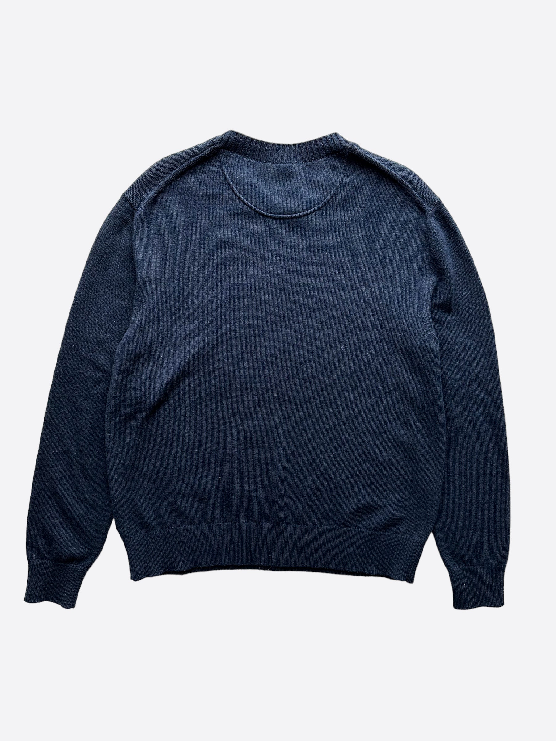 Dior Air Jordan Navy Wings Logo Cashmere Blend Sweater - Men's Luxury Knitwear for Casual & Streetwear Fashion | Perfect for Winter Outfits & Urban Style