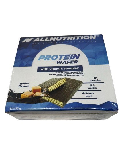 Allnutrition Protein Wafer Bar - 32 Pack (35g Each) | High Protein Snack for Fitness, Weight Loss & Muscle Recovery | Perfect for Gym, Work & On-the-Go Nutrition