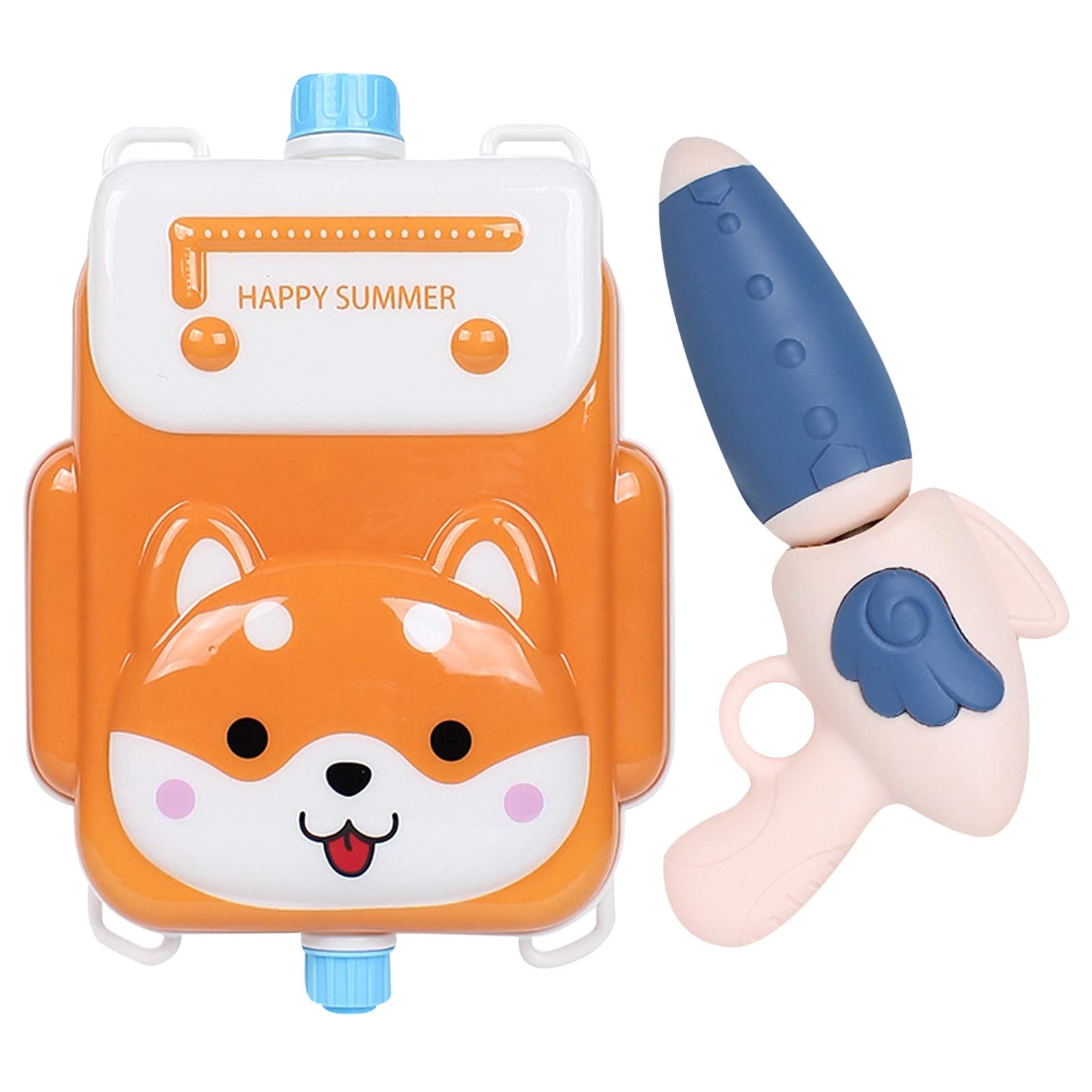 Kids Water Gun Backpack - 1.2L Large Capacity Water Blaster Toy with Cute Cartoon Design | Perfect for Summer Outdoor Play, Beach Parties, Pool Games & Backyard Water Fights (Cute Dog Style)