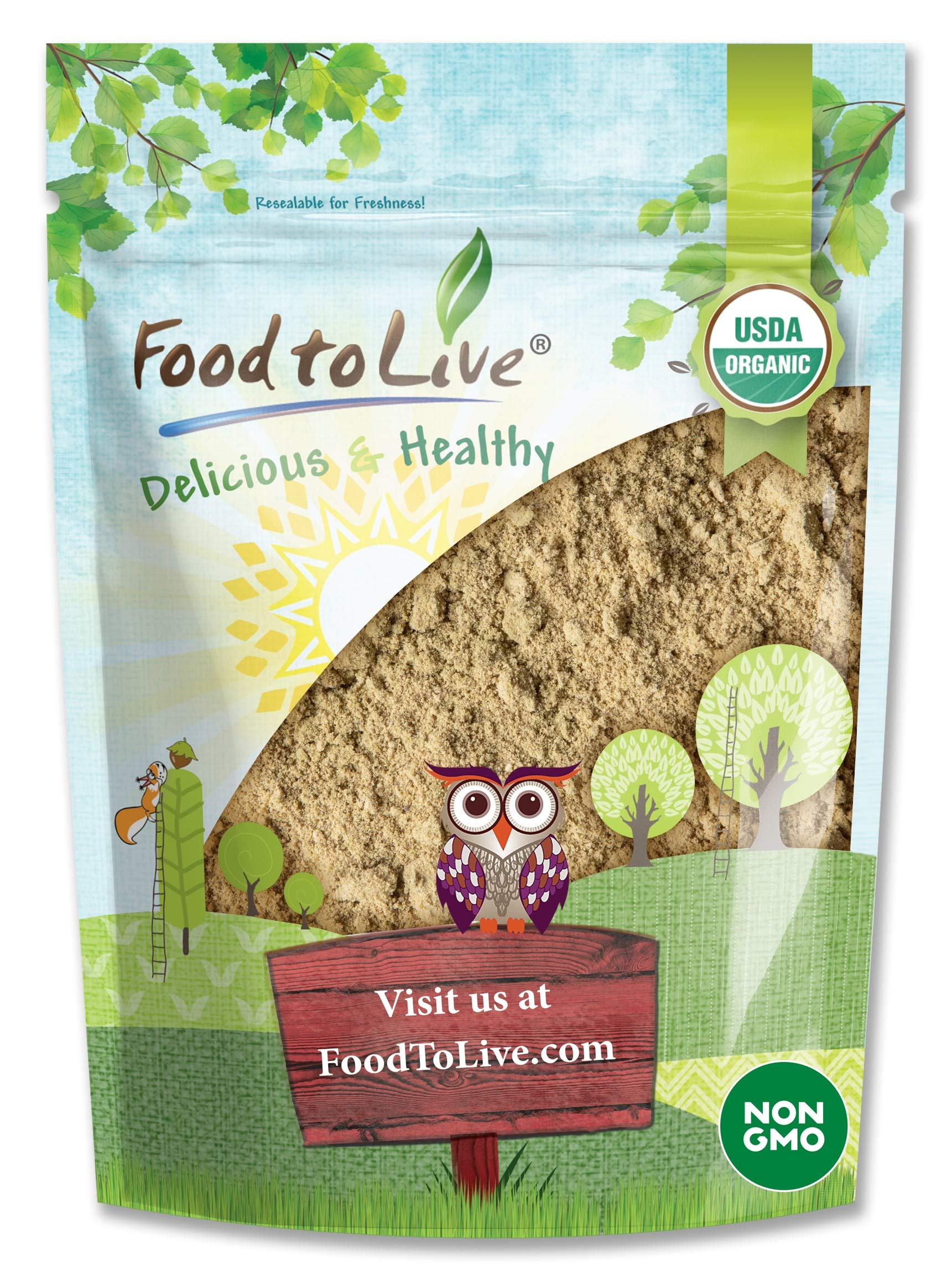 Food to Live Organic Toasted Pumpkin Seeds Protein Powder, 3 Pounds - 60% Plant-Based Protein, Non-GMO, Vegan, Kosher, Bulk | Perfect for Baking, Smoothies, Protein Shakes & Healthy Snacks | High Protein Vegan Supplement for Fitness & Weight Loss