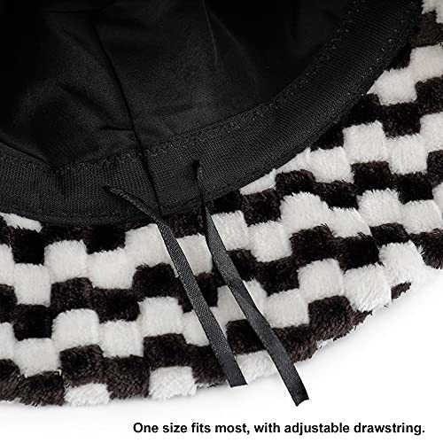 Stylish Furry Bucket Hat for Women & Men - Trendy Winter Fashion Accessory - Perfect for Outdoor Activities, Music Festivals & Streetwear