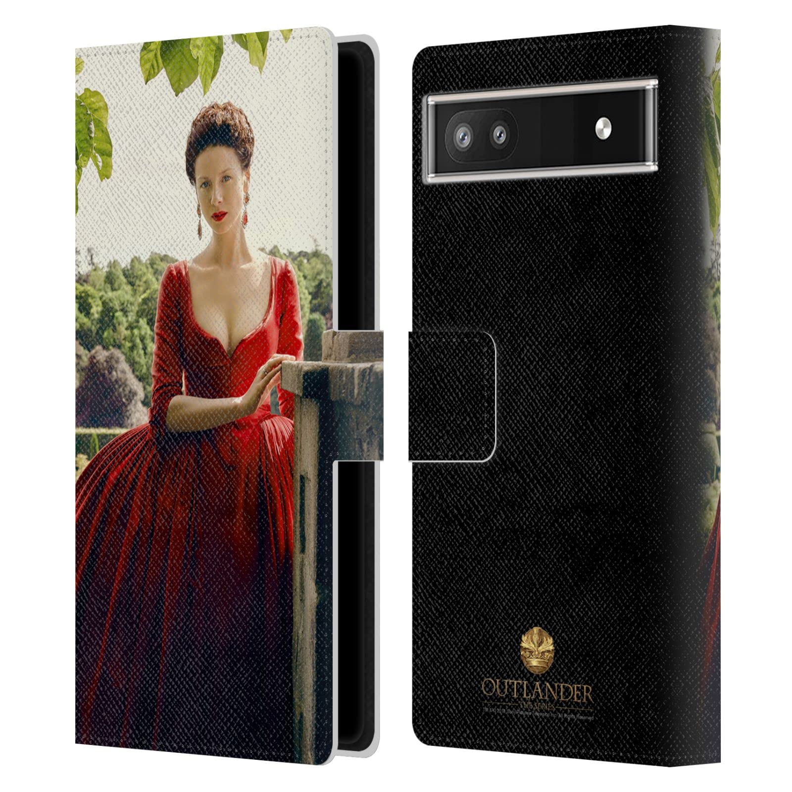 Outlander Claire Fraser Leather Book Wallet Case for Google Pixel 6a - Perfect Gift for Fans