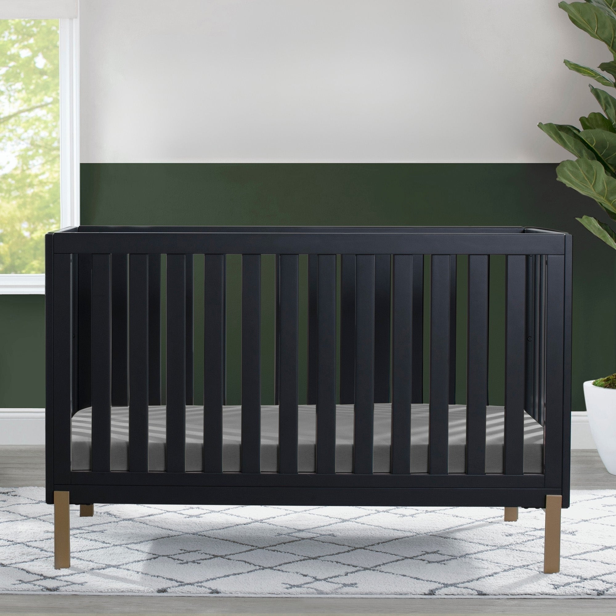 Hendrix 4-in-1 Convertible Baby Crib - Toddler Bed, Daybed & Full-Size Bed - Safe Nursery Furniture for Boys & Girls - Perfect for Newborn to Teen Years