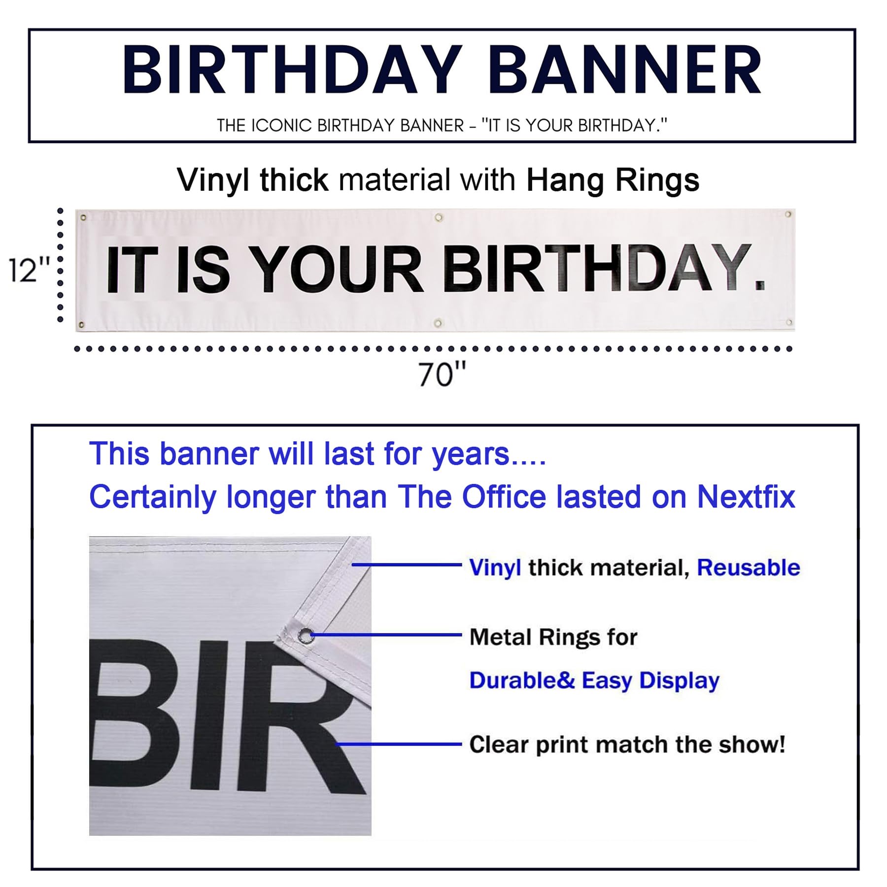Happy Birthday Banner - Dwight The Office Theme Party Decorations for Husband, Boyfriend & Office Celebrations - Includes Brown, Black, Grey Balloons & White Crepe Streamers (49Pcs) - Perfect for Office Parties, Birthdays & Retirement Celebrations
