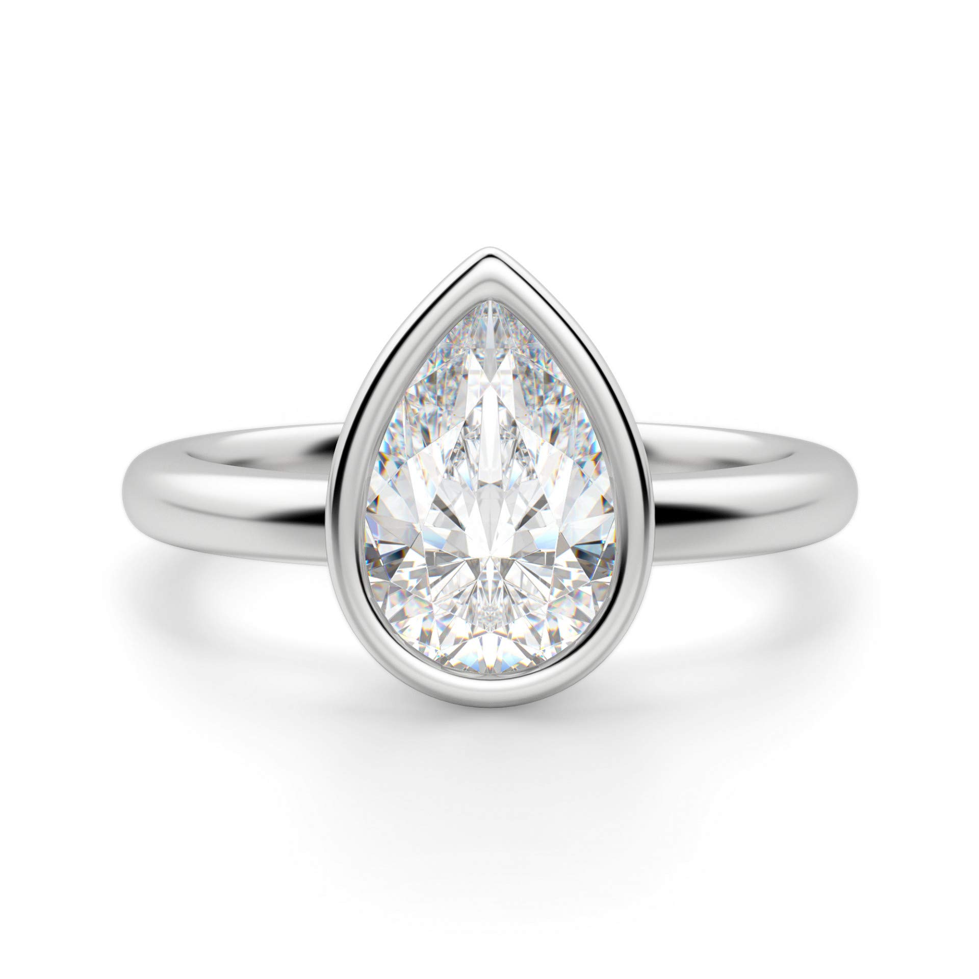 2CT Pear Cut Colorless Moissanite Engagement Ring - Vintage Wedding Bridal Set with Halo Accent in Gold/Silver, Perfect for Proposals, Anniversaries & Romantic Occasions - Siyaa Gems
