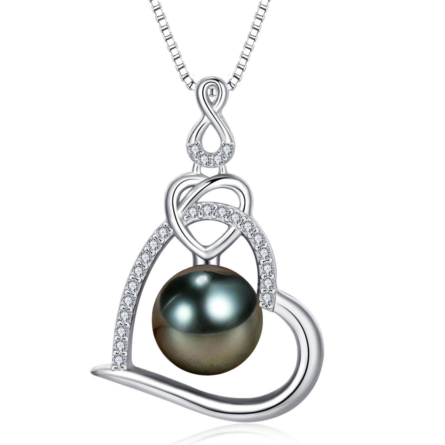 Tahitian Black Pearl Necklace for Women - Elegant Jewelry Gift for Wife, Mom, Girlfriend - Perfect for Wedding, Birthday, Anniversary, Mother's Day, Valentine's Day & Christmas - Luxury Pearl Jewelry for Special Occasions & Everyday Wear