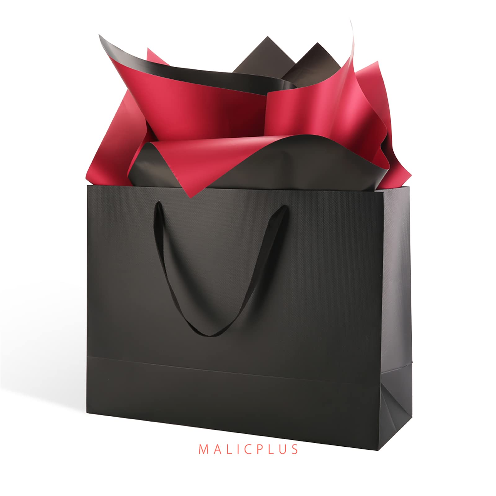12 Extra Large Gift Bags 16x6x12 Inches - Premium Matte Black Luxury Gift Bags with Sturdy Handles for Birthday, Wedding, Christmas & All Occasions (Elegant Grain Textured Finish) - Perfect for Party Favors, Corporate Gifts & Holiday Packaging