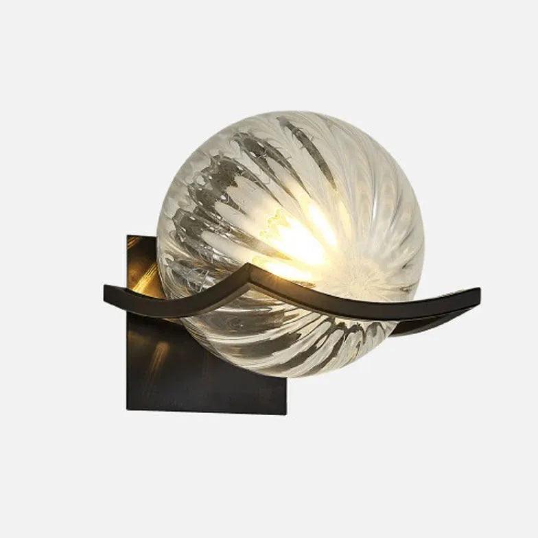 Modern Wave Shaped Glass Ball Wall Lights - Elegant LED Sconce Lighting for Bedroom, Living Room & Hallway Decor