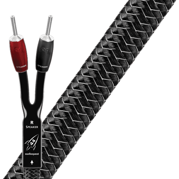 AudioQuest Rocket 44 High-Performance Speaker Cable Pair - Premium Bi-Wire Speaker Wire for Home Theater & Stereo Systems - Perfect for Audiophiles & Home Entertainment Setups
