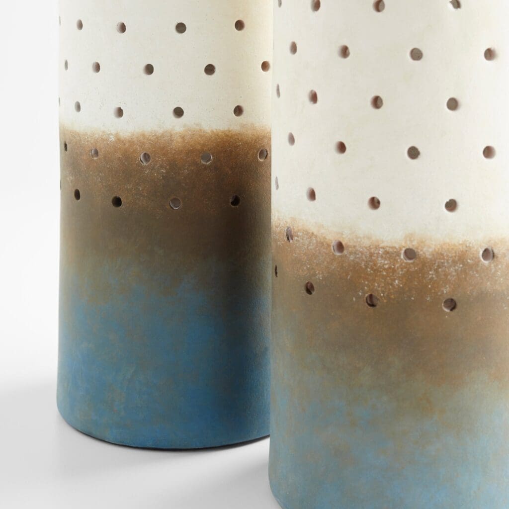 Cyan Design 11546 Paralos Ombre Vase - Large Grey and Navy Ombre Handmade Ceramic Vase for Home Decor, Wedding Centerpiece, Living Room & Dining Table Decoration