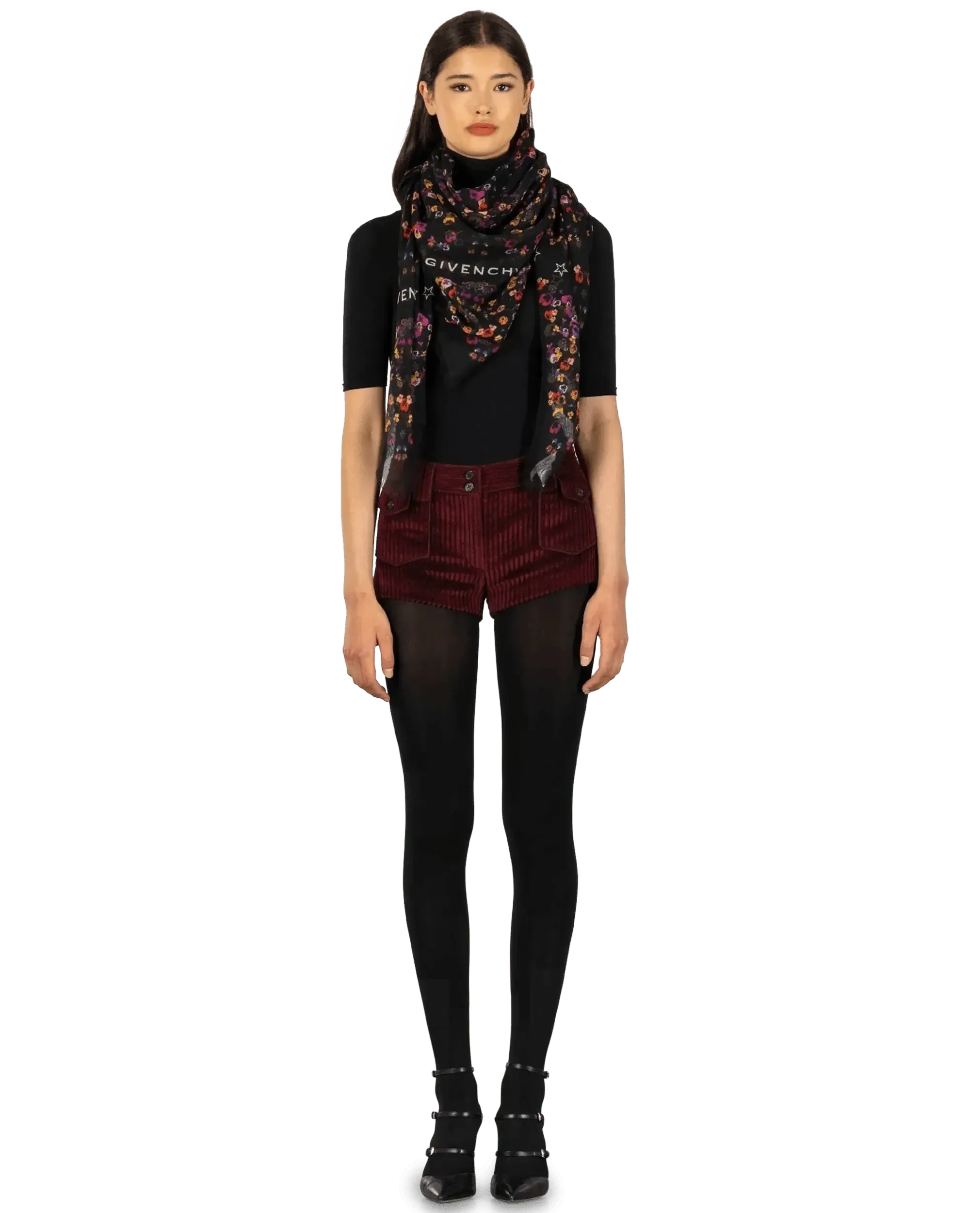 Luxury Cashmere Floral Scarf for Women - Soft Winter Wrap Shawl - Elegant Fashion Accessory for Office, Party & Travel