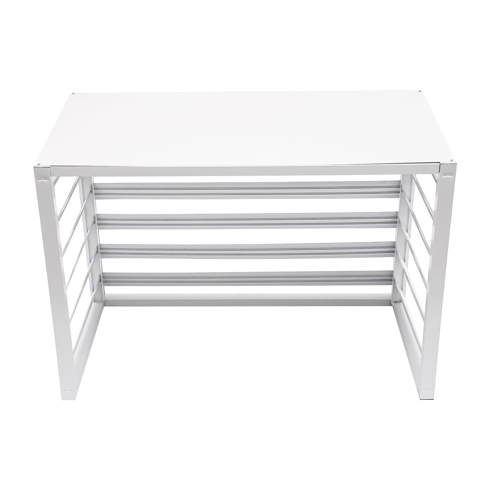 Durable Aluminum Alloy AC Fence Screen - 4-Panel Weatherproof Outdoor Air Conditioner Cover for Privacy & Protection (White) - Perfect for Backyard, Patio & Home Exterior AC Units