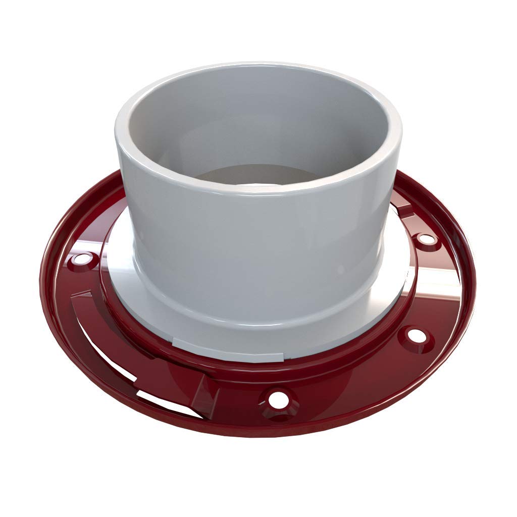 Oatey 3 inch or 4 inch PVC Closet Flange with Metal Ring - No Test Cap - Durable Plumbing Fitting for Toilet Drain Installation in Bathrooms & Basements