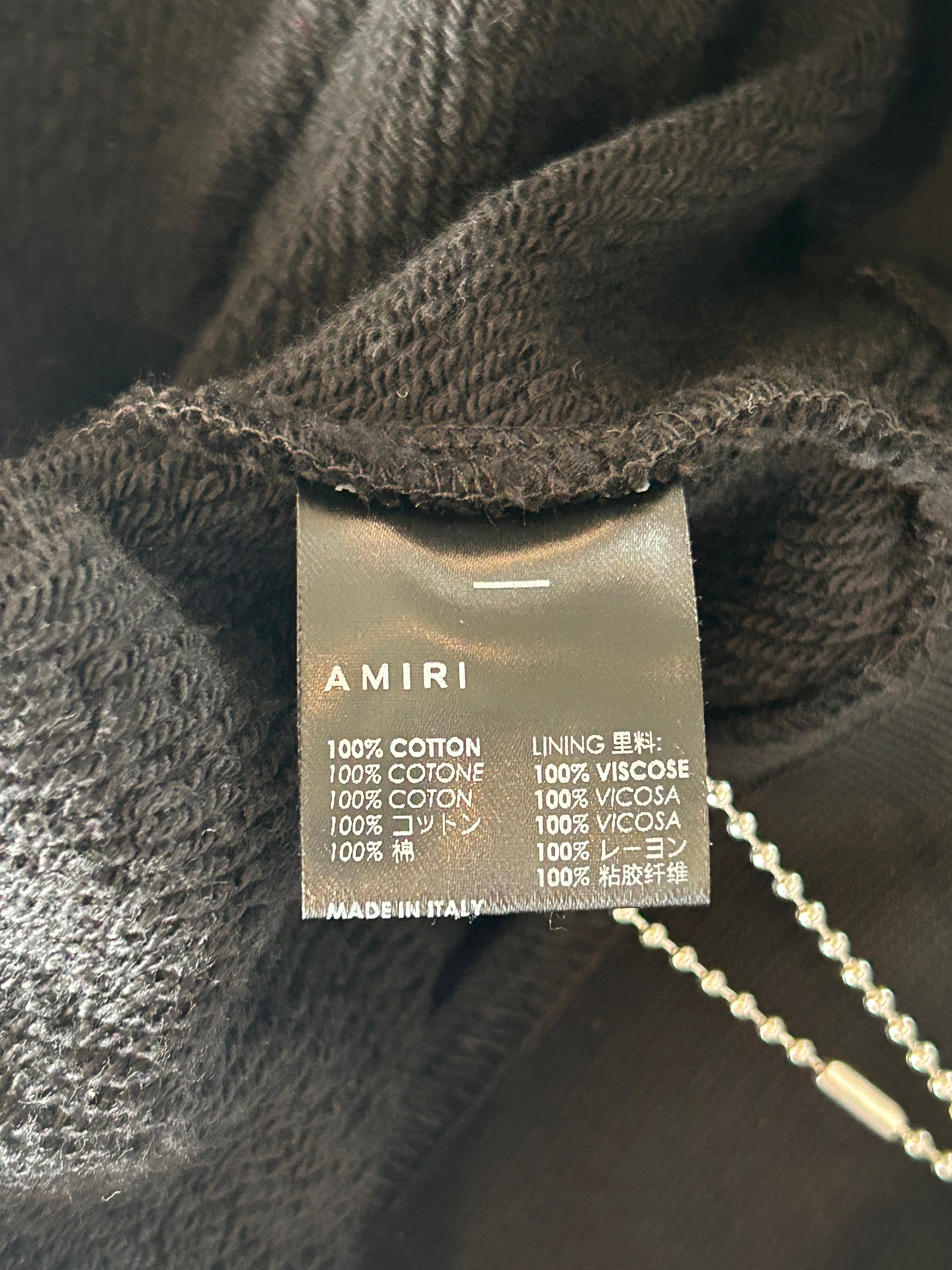 Amiri Black & White Precious Memories Logo Hoodie - Men's Premium Streetwear Pullover for Casual Wear & Urban Fashion