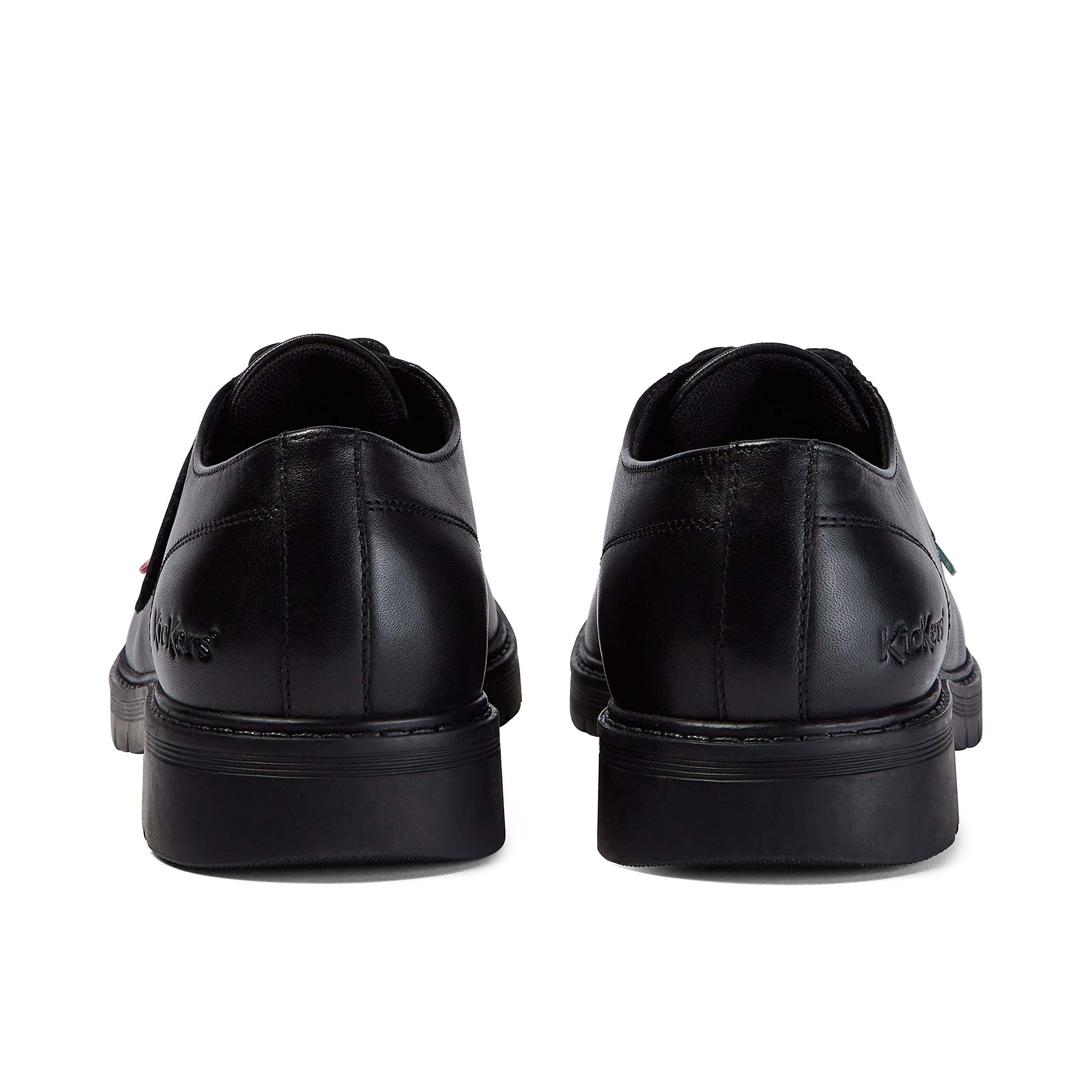 Kickers Men's Finley Lo School Uniform Shoe - Comfortable Black Leather Sneakers for Boys & Teens - Perfect for School, Uniform Dress Code & Casual Wear