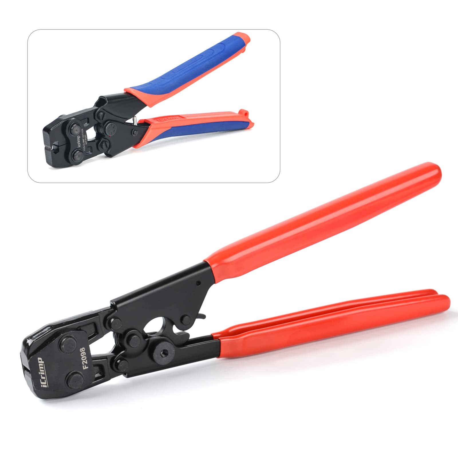 iCrimp PEX Cinch Clamp Tool Kit with Stainless Steel Clamp Remover - Professional Plumbing Tools for PEX Pipe Installation and Repair | DIY Home Improvement, HVAC Systems, Water Supply Lines