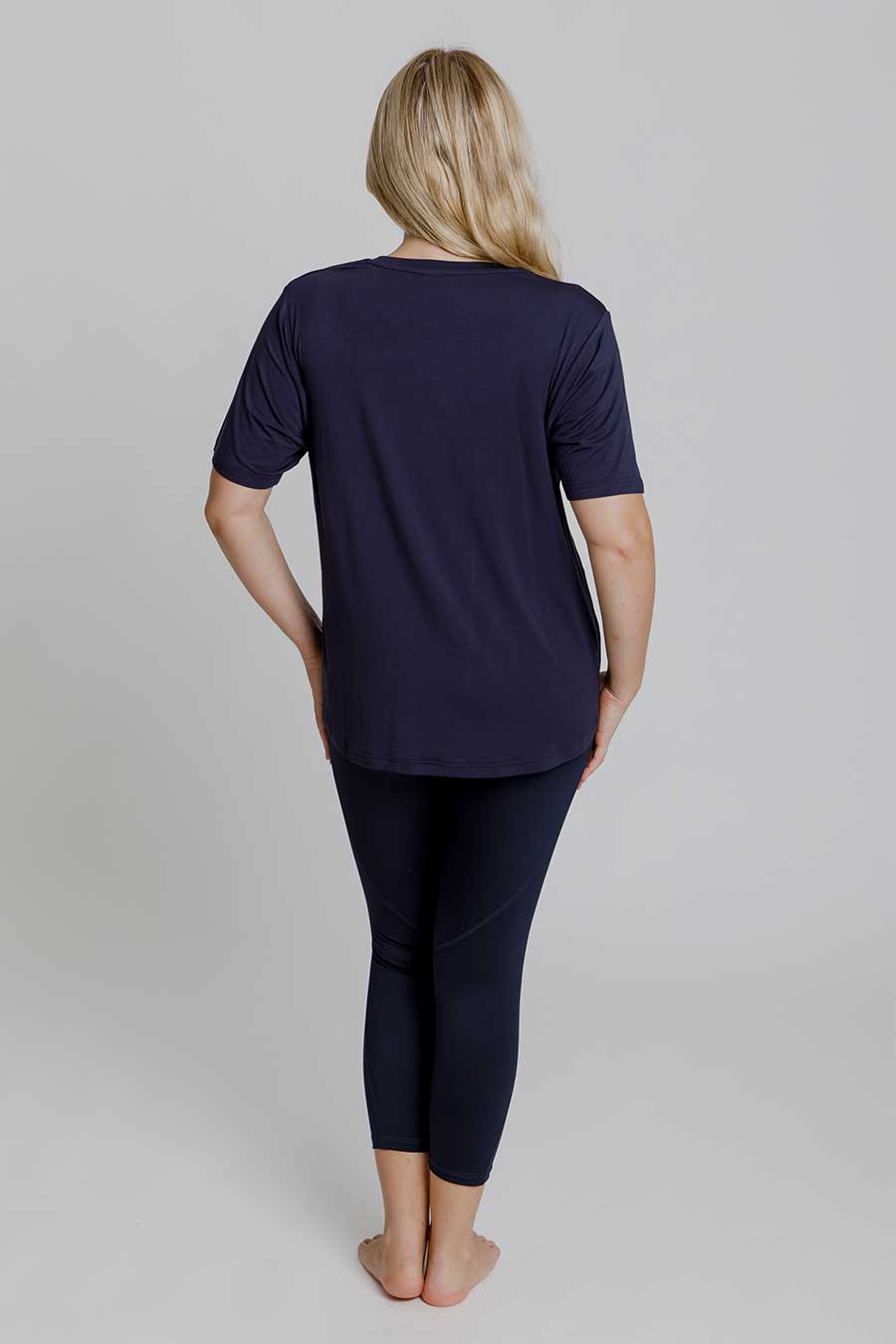 Classic Bamboo T-Shirt for Men - Soft & Breathable Navy Blue Tee - Perfect for Casual Wear, Yoga & Eco-Friendly Lifestyle