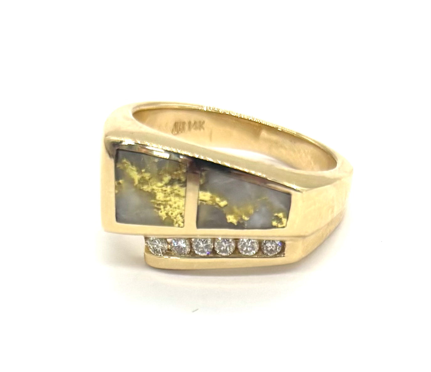 14K Gold Quartz and Diamond Ring for Women - Elegant Wedding, Engagement, Anniversary Jewelry Gift - Perfect for Special Occasions & Everyday Wear