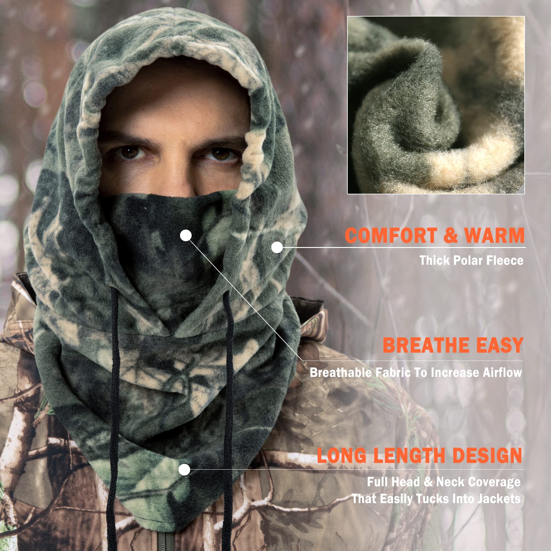 Your Choice Hunting Face Mask - Camo Balaclava for Cold Weather | Warm Winter Hunting Gear for Men & Women | Perfect for Hunting, Skiing & Outdoor Adventures