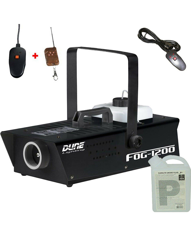 1200W High Power Fog Machine with Wireless Remote Control & 1L Smoke Fluid - Perfect for Halloween Parties, Stage Performances, and DJ Events