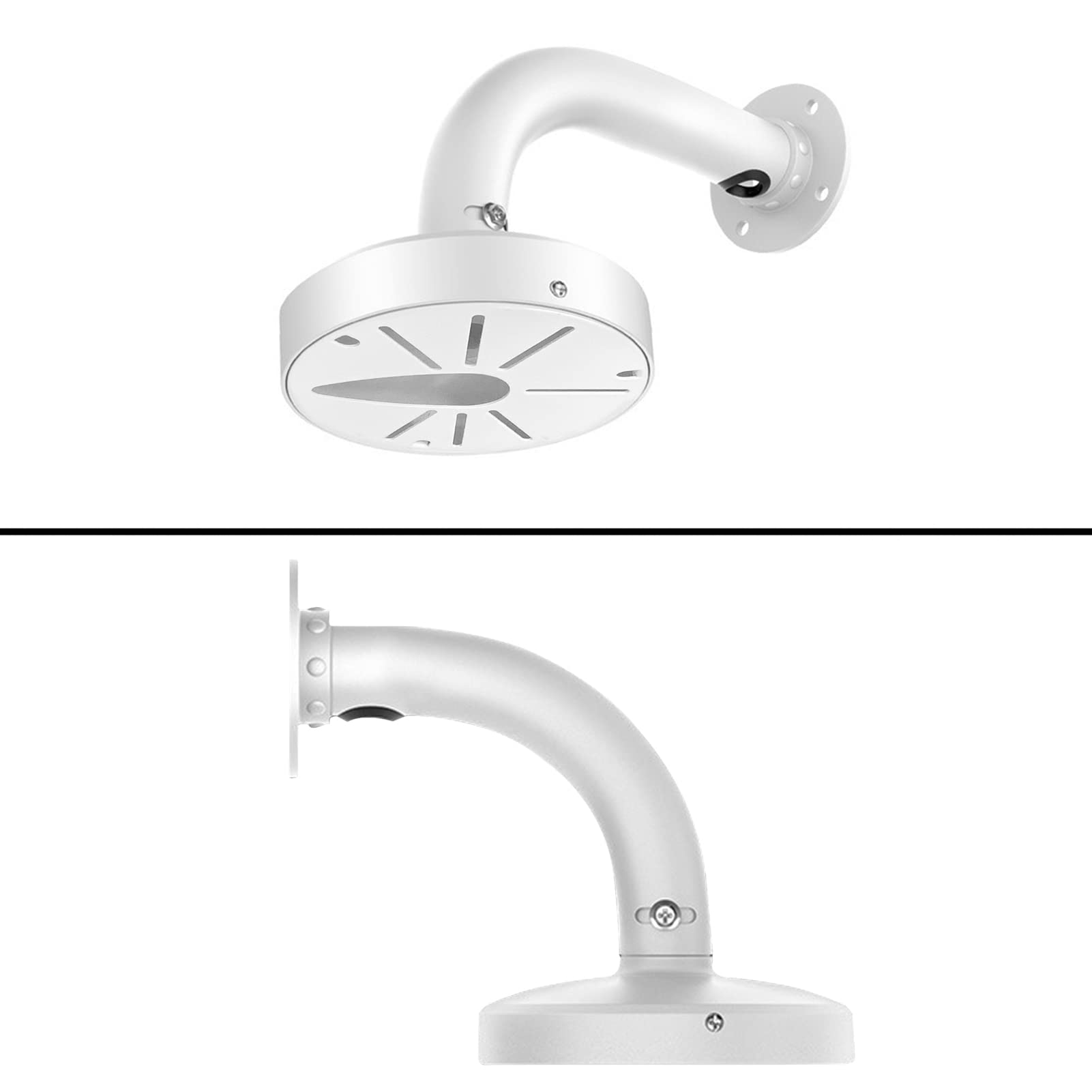 WiTi 6 Inch Universal Dome Camera Wall Mount Bracket - Heavy Duty Metal Base with Powder Coating for IP CCTV Security Systems | Pole & Junction Box Installation | Indoor/Outdoor Surveillance Use