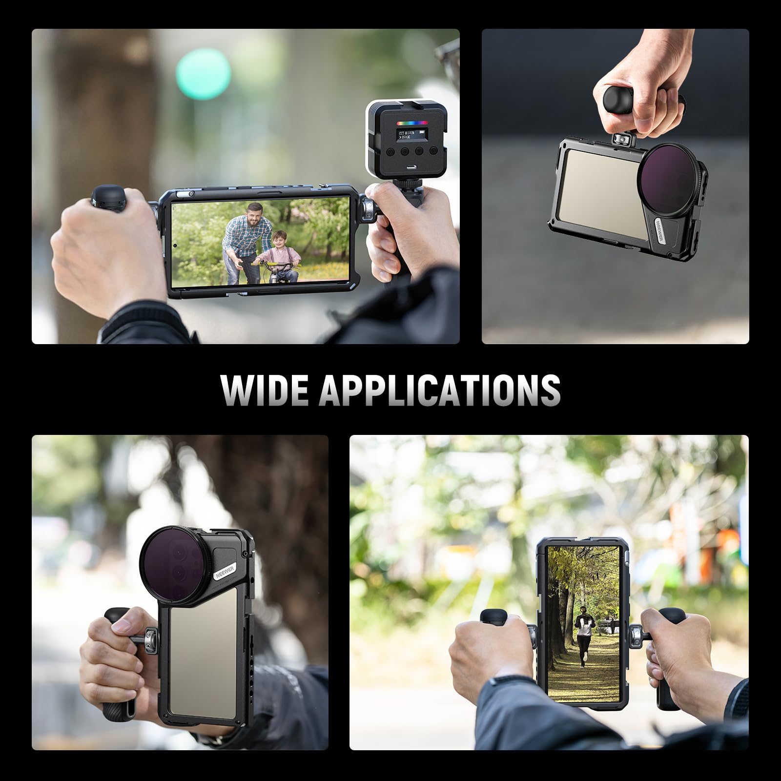 NEEWER 360° Rotatable Side/Top Handle with 1/4