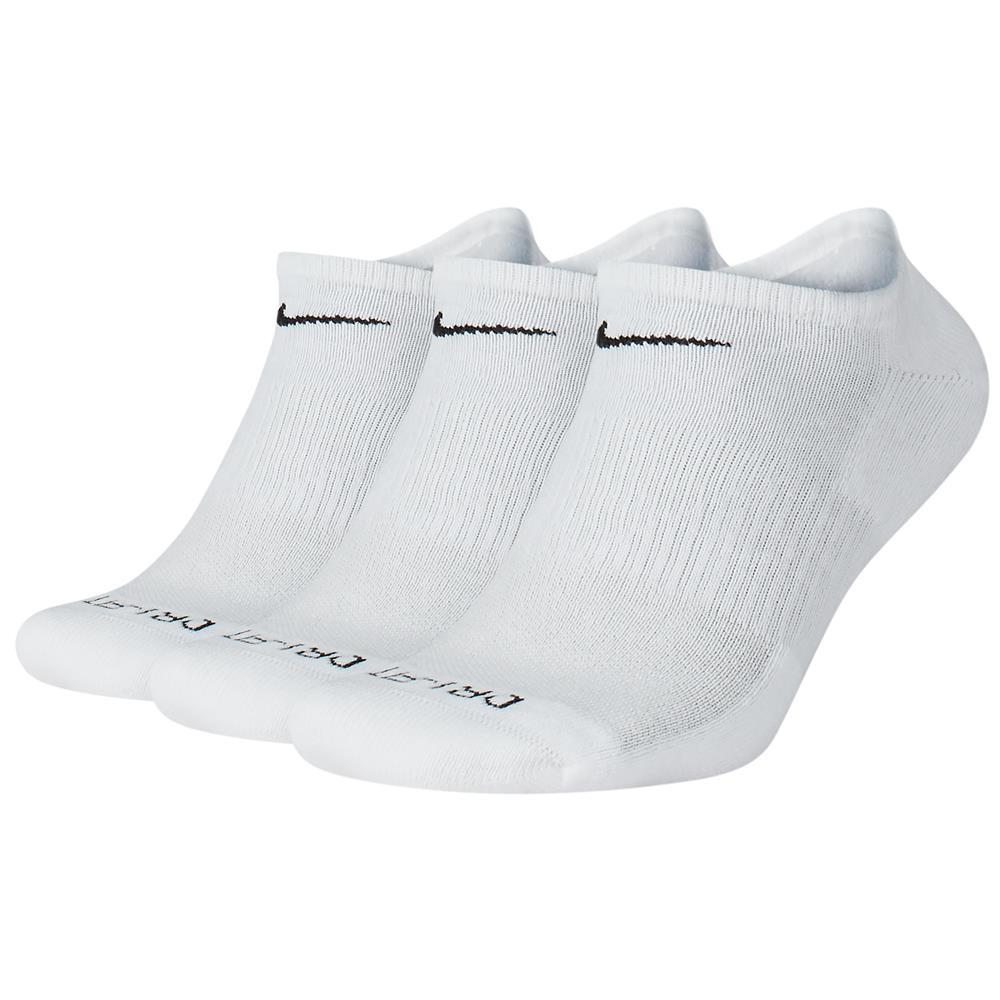 Nike Everyday Cushion No Show Socks 3-Pack - White | Ultra Soft Athletic Socks for Running, Gym & Casual Wear