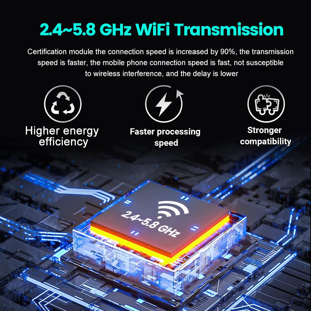 2024 Upgraded CarlinKit 3.0 Wireless CarPlay Adapter - Convert Wired to Wireless CarPlay for iPhone | Plug & Play | Compatible with 2016+ Cars & iOS 10+ | Perfect for Commuting, Road Trips & Hands-Free Driving