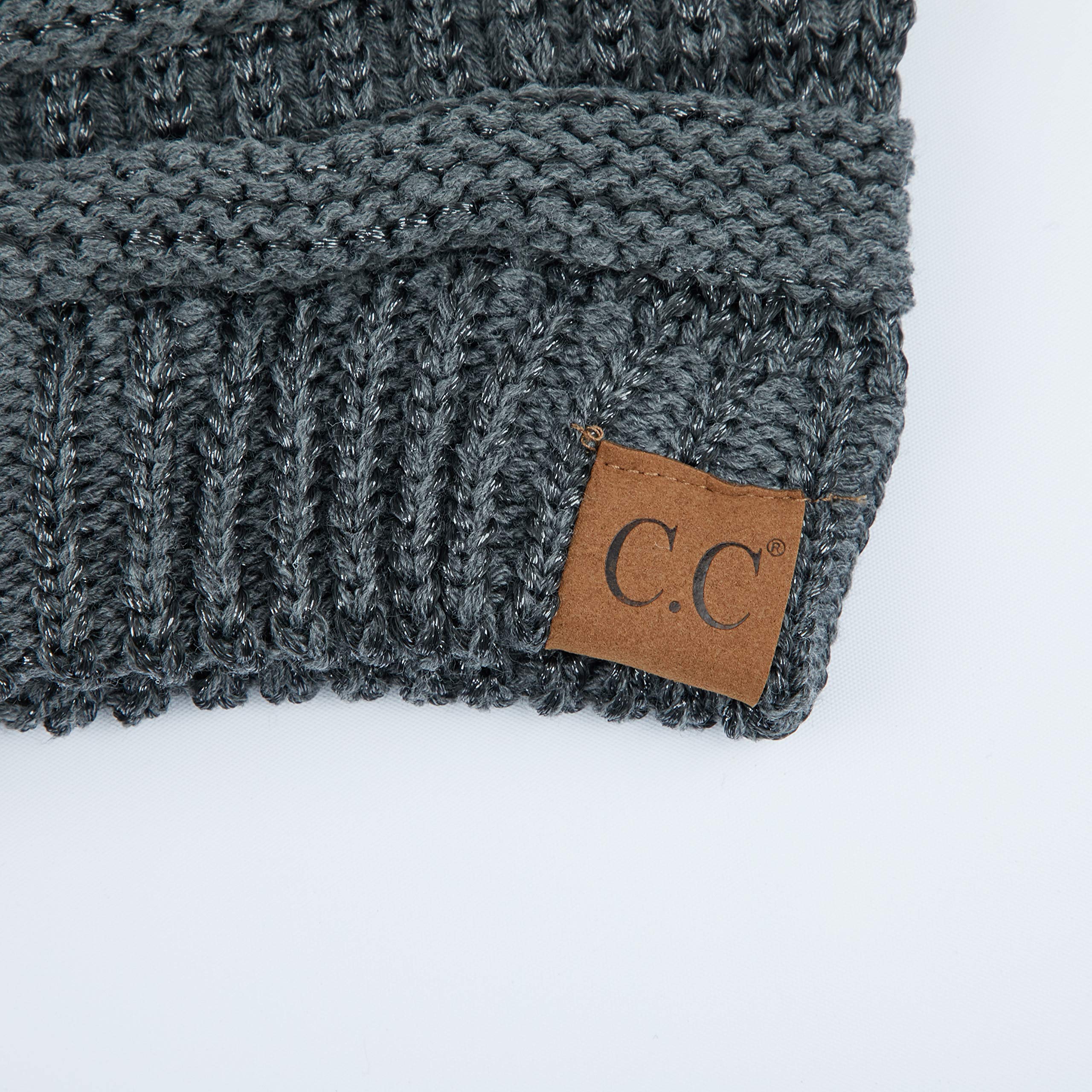 CC Exclusives Solid Color Beanie Tail Hat - Winter Warm Knit Cap for Women & Men - Perfect for Skiing, Snowboarding & Cold Weather Fashion