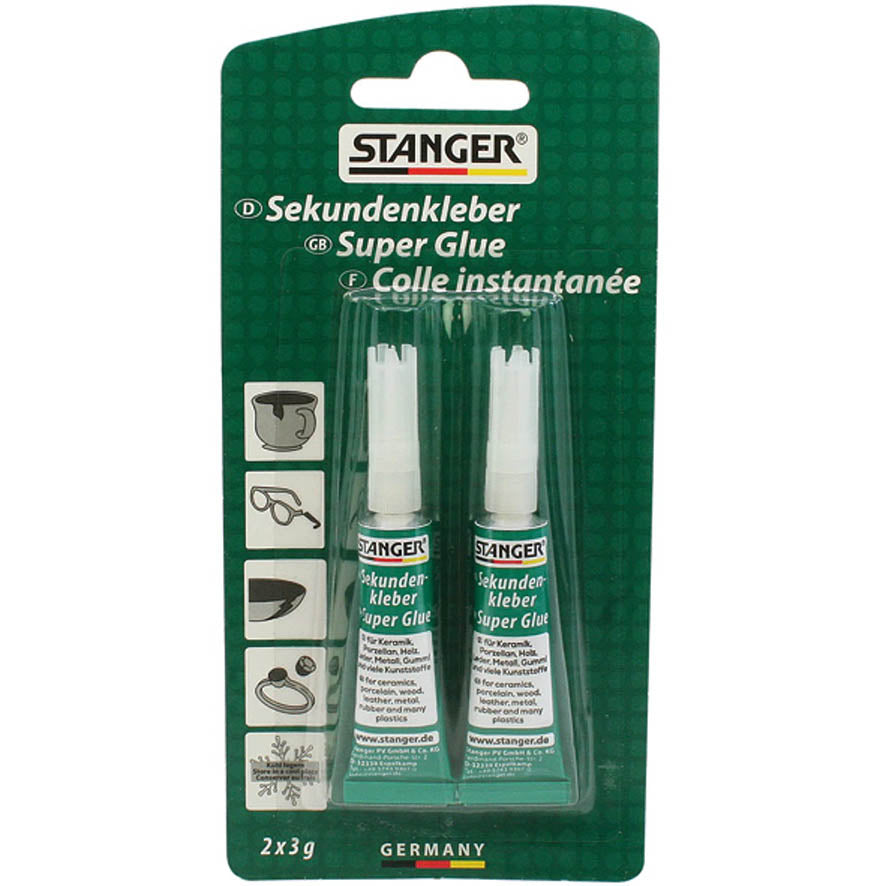 Premium Colle Forte STANGER Super Glue 2x3g - Fast Drying & Strong Bond for Home Repairs, Crafts, and DIY Projects