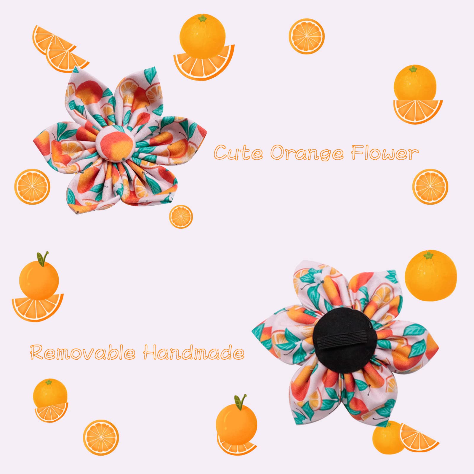 Stylish Floral Adjustable Dog Collar for Small Medium Large Dogs - Summer Pet Collar with Unique Paw Design - Perfect for Daily Walks, Park Visits & Outdoor Adventures