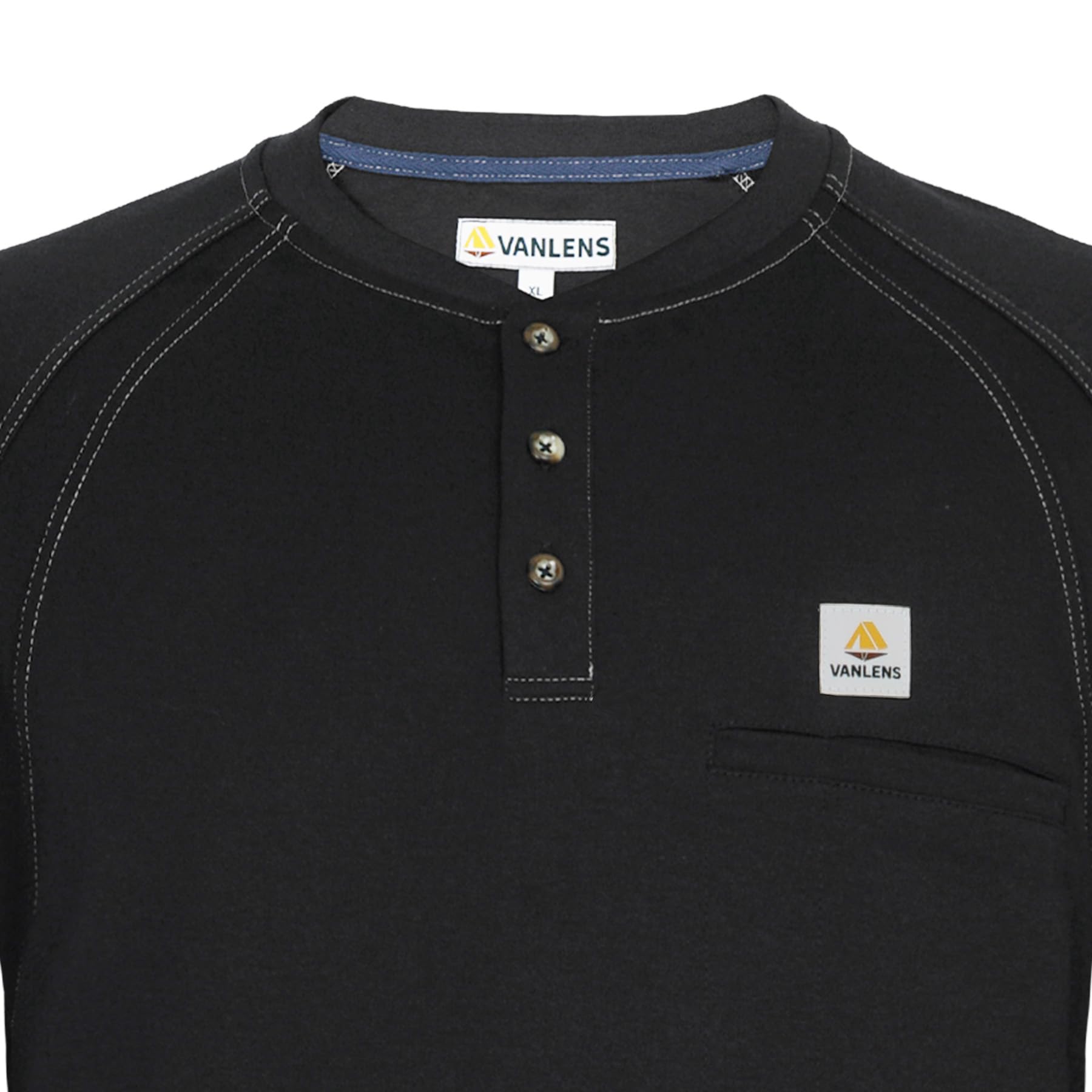 Flame Resistant Men's Shirts - Lightweight 6.5oz Long Sleeve Henley Work Shirts | CAT2 NFPA2112 Certified FR Clothing for Industrial & Outdoor Safety Work